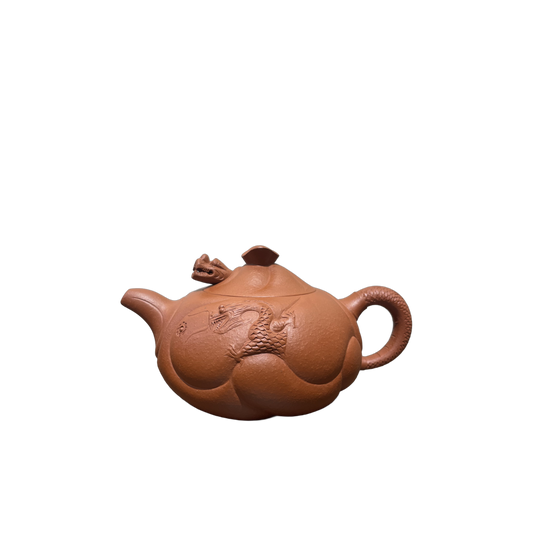 Dragon Fish Teapot (author retired in 2023) - Yixing Purple Clay Teapot